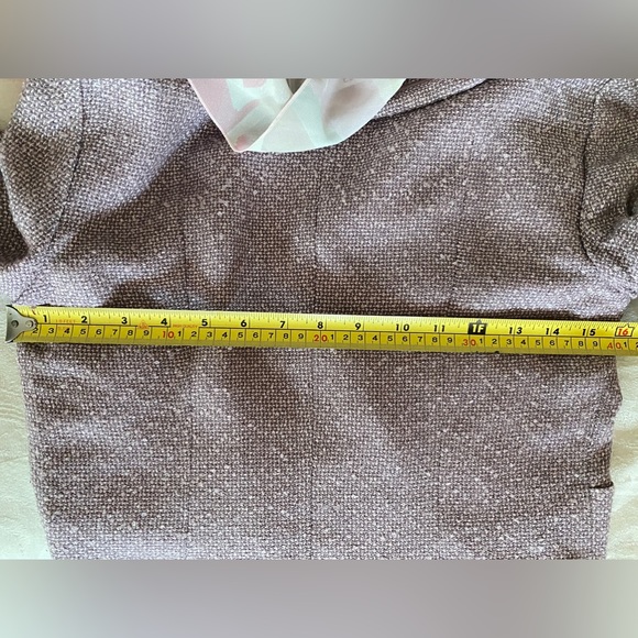 2-in-1 Ruffle silk blend Jacket in tweed by Jessica. Pink. Size 2 - Picture 8 of 12